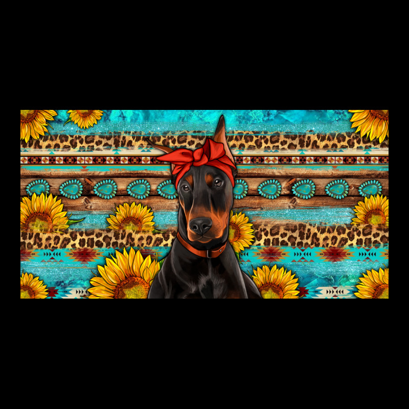 Doberman With Sunflowers License Plate Premium Sweatshirt by Artiststas | Teevron