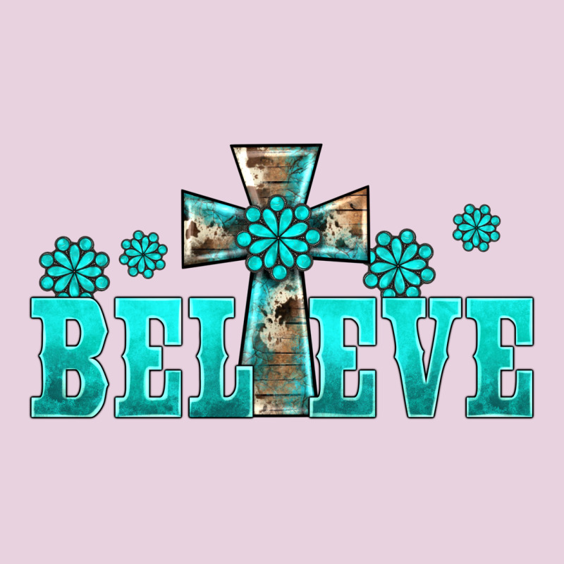 Western Turquoise's Gemstones Cross Believe Ladies Tee by BarkalooDesign | Teevron