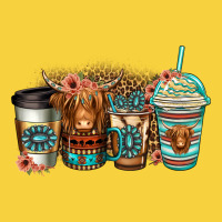 Serape Floral Longhaired Cow Coffee Cups Premium Sweatshirt | Teevron