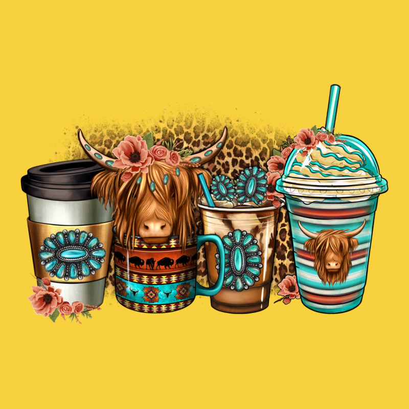Serape Floral Longhaired Cow Coffee Cups Premium Sweatshirt by Jasminsmagicworld | Teevron