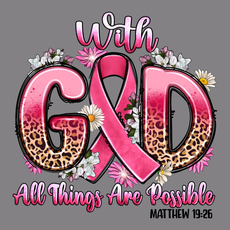Breast Cancer With God All Things Are Possible Heavyweight Hoodie by Artiststas | Teevron