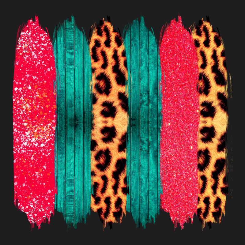 Colored Leopard And Wood Patterned Western Brush Strokes Heavyweight Hoodie by Bettercallsaul | Teevron