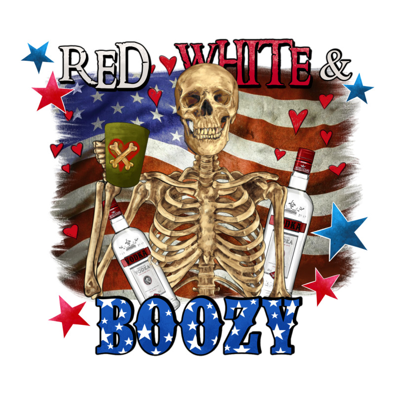 Red White Boozy 4th Of July Zipper Hoodie by CowGirlArtShop | Teevron