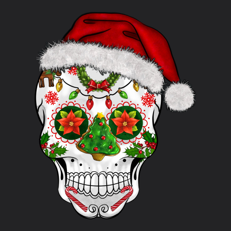 Sugar Skull  Christmas Vintage Tee by BarkalooDesign | Teevron