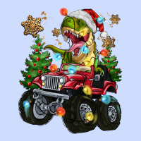 Christmas T-rex With Monster Truck Urban Heavy Tee | Teevron