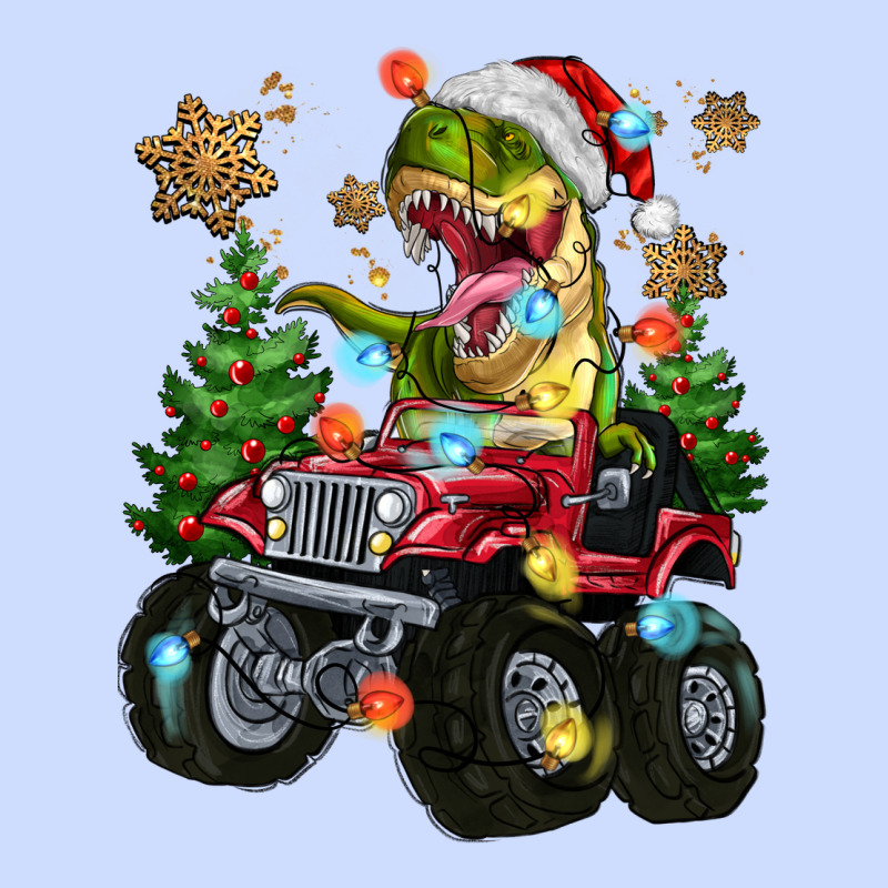 Christmas T-rex With Monster Truck Urban Heavy Tee by MaliasSmallBusiness | Teevron