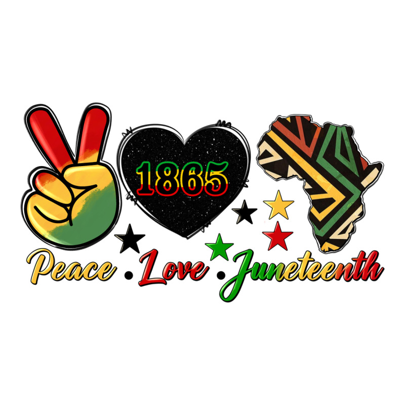 Peace Love Juneteenth 1865 Zipper Hoodie by HRA Design Shop | Teevron