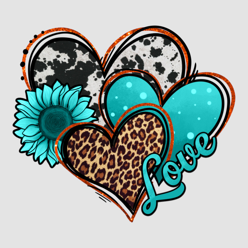Love Turquoise Hearts Premium Sweatshirt by Jasminsmagicworld | Teevron