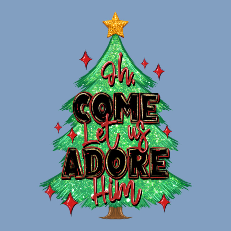 Oh Come Let Us Adore Him Christmas Tree Urban Hoodie by MaliasSmallBusiness | Teevron