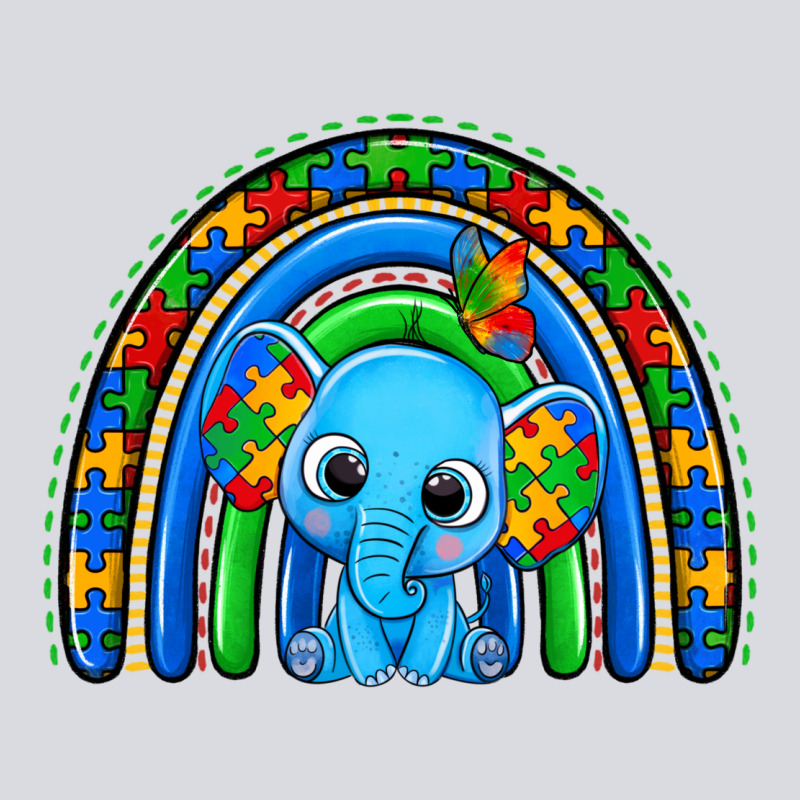 Autism Elephant Rainbow Zipper Hoodie by Zillion Design Studio | Teevron