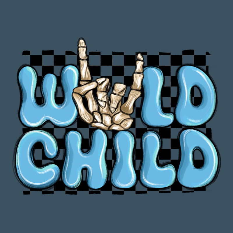 Wild Child Blue Skeleton Urban Heavy Tee by MaliasSmallBusiness | Teevron