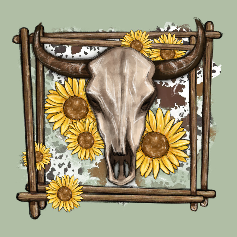 Western Bull Skull Urban Heavy Tee by MaliasSmallBusiness | Teevron