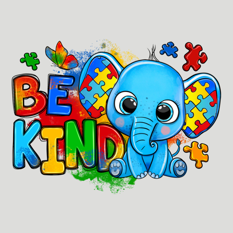 Be Kind Autism Elephant Zipper Hoodie by Zillion Design Studio | Teevron