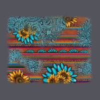 Sunflower Gemstone Serape Background Vintage Hoodie | Teevron