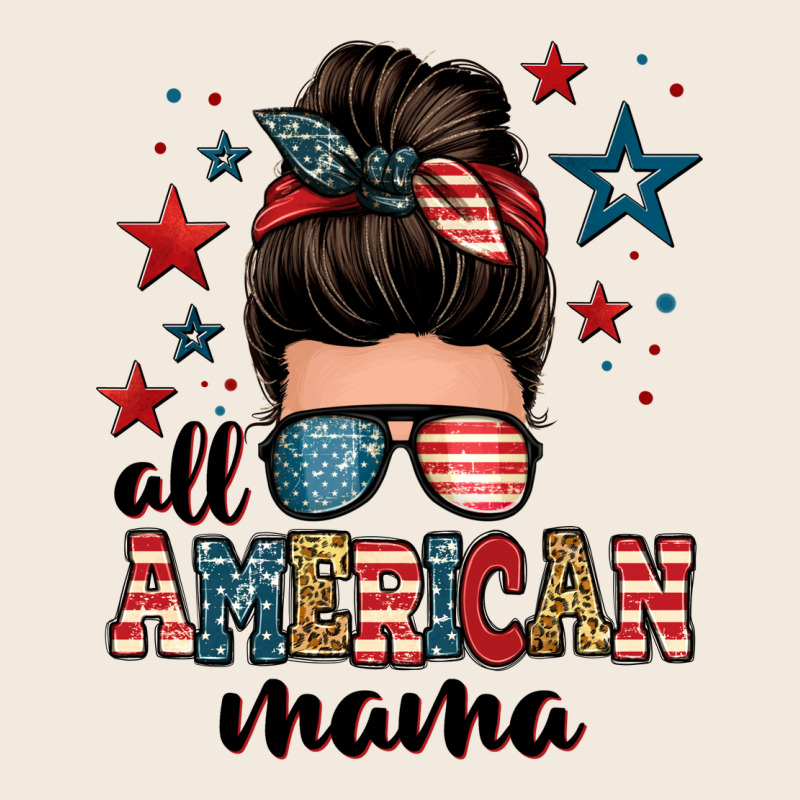 All American Mama Messy Bun Zipper Hoodie by Zillion Design Studio | Teevron