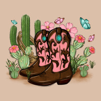 Cowboy Boots With Cactus Urban Heavy Tee | Teevron