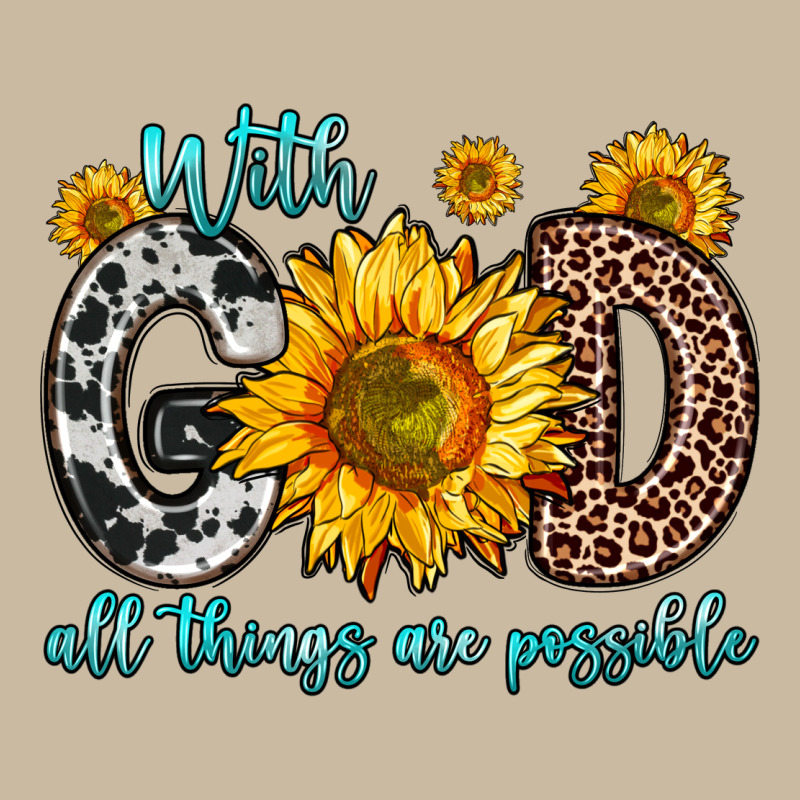 With God All Things Are Possible Sunflower Long Sleeve Tee by Zillion Design Studio | Teevron