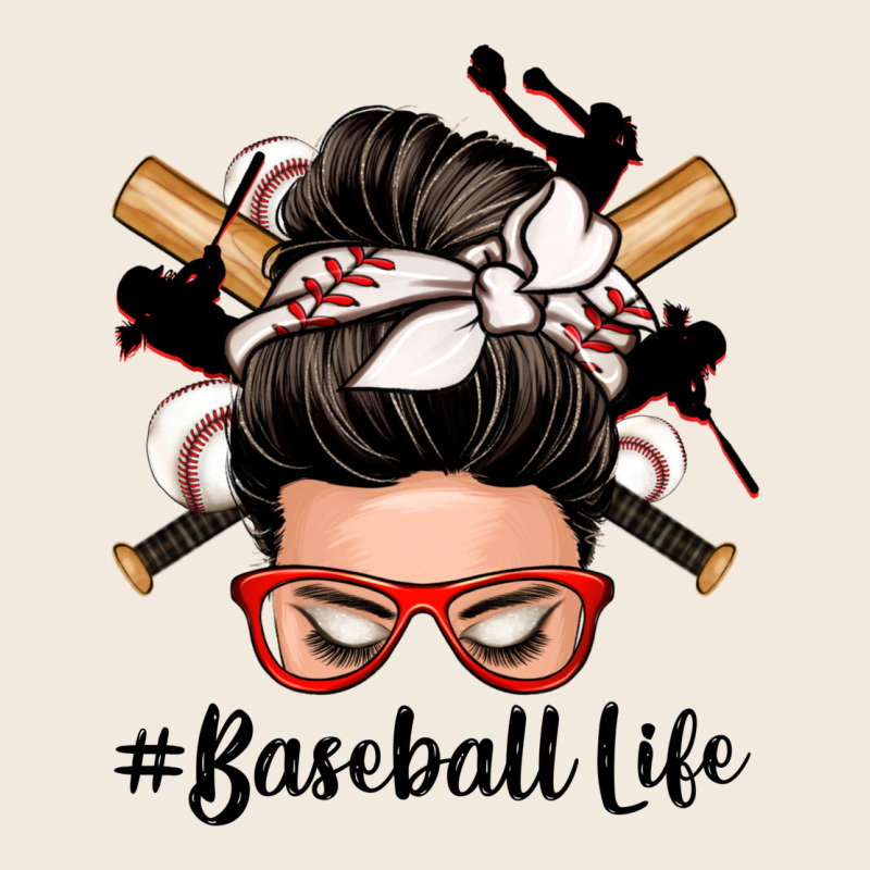 Baseball Life Messy Bun Zipper Hoodie by Zillion Design Studio | Teevron