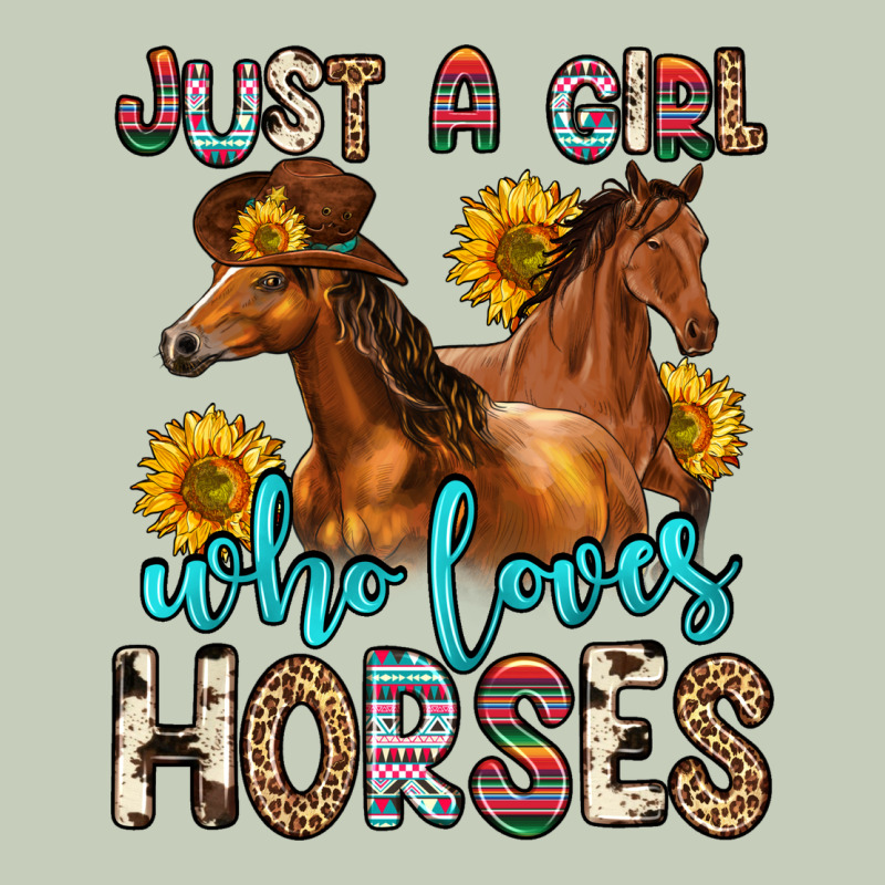 Just A Girl Who Loves Horses Long Sleeve Tee by Zillion Design Studio | Teevron