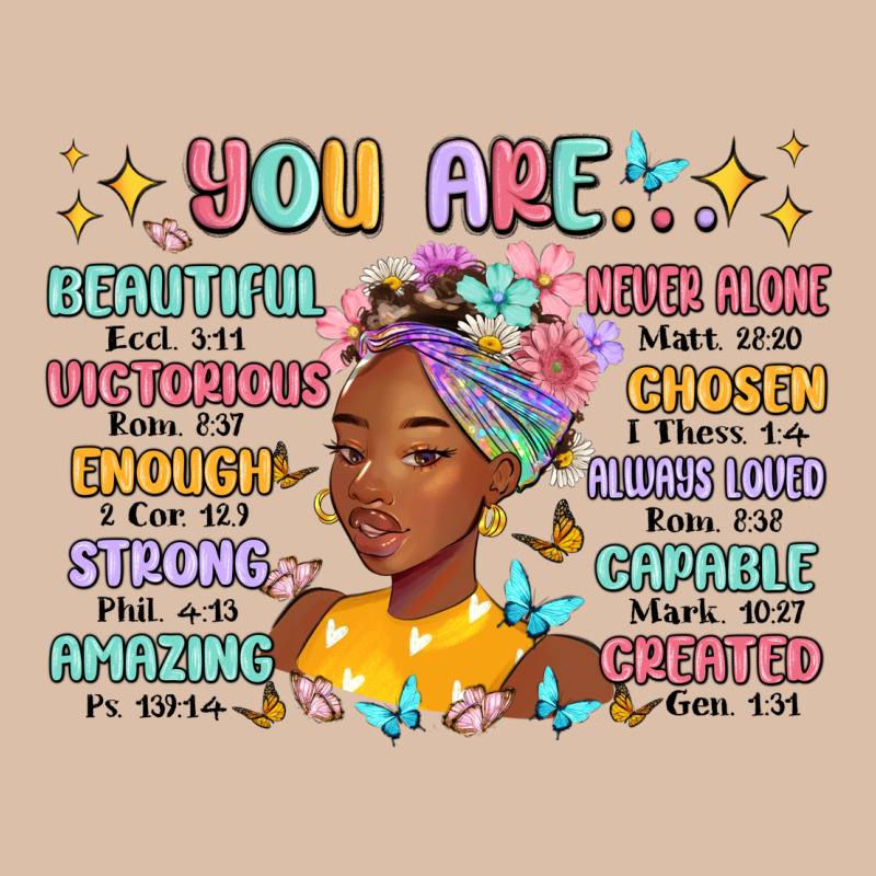 You Are Beautiful Victorious Enough Strong Urban Heavy Tee by MaliasSmallBusiness | Teevron