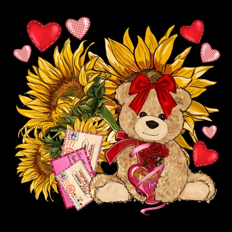 Valentines Day Sunflowers With Bear Hjf Urban Hoodie by NancyCooperArtShop | Teevron