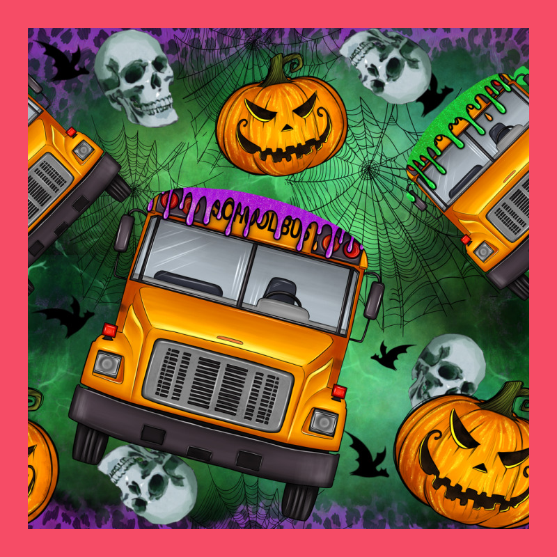 Halloween Bus And Pumpkin Seamless Pattern Premium Sweatshirt by BundleAndBundleShop | Teevron