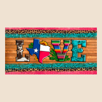 Love Texas Sunflowers Cactus Cowhide License Plate Urban Heavy Tee | Teevron