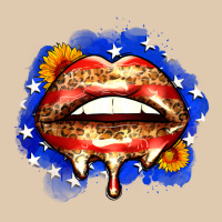 Leopard American Flag Lips Classic Tee | Teevron