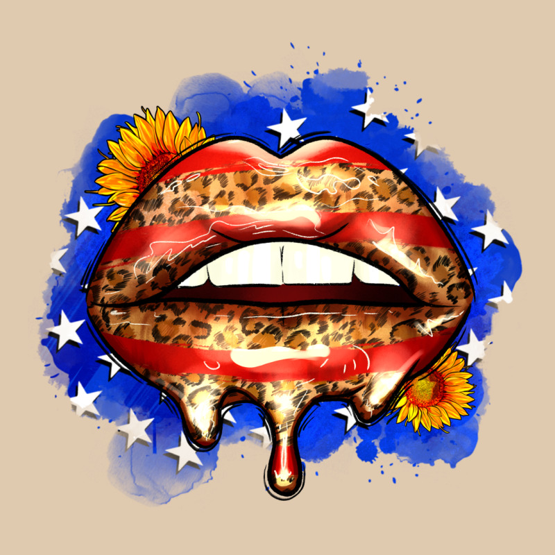Leopard American Flag Lips Classic Tee by Zillion Design Studio | Teevron