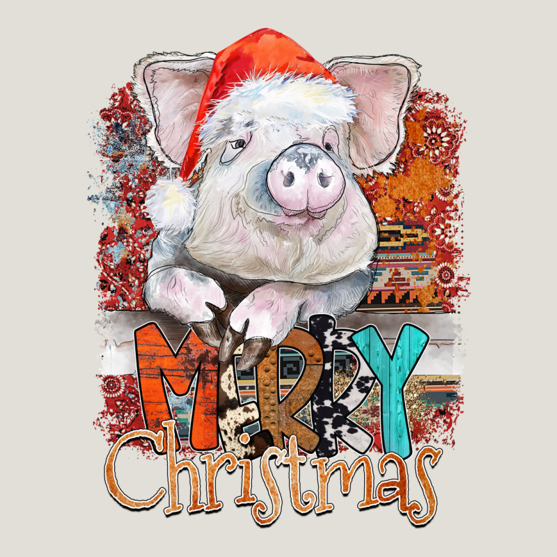 Merry Christmas Pig Heavy Core Tee by CowhideDigitalArt | Teevron