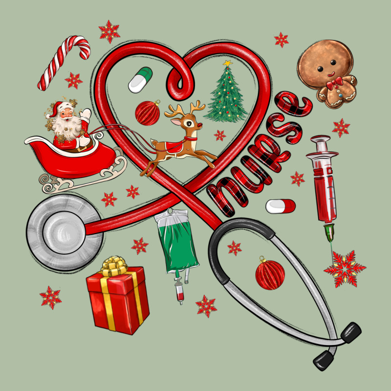 Christmas Nurse Urban Heavy Tee by MaliasSmallBusiness | Teevron