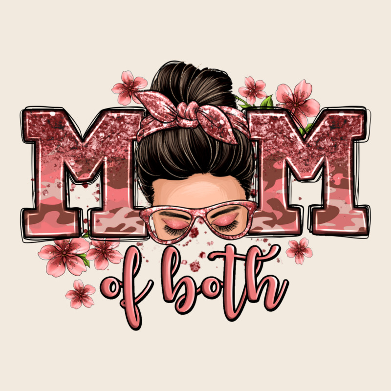 Mom Of Both Messy Bun Zipper Hoodie by Zillion Design Studio | Teevron