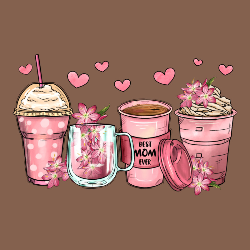 Mother's Day Floral Coffee Cups Zipper Hoodie by Zillion Design Studio | Teevron
