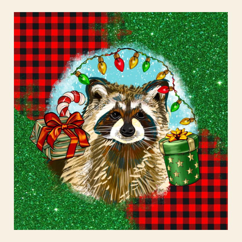 Christmas Raccoon Vintage Tee by BarkalooDesign | Teevron
