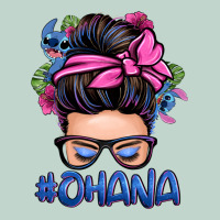 Ohana Stitch Messy Bun Zipper Hoodie | Teevron