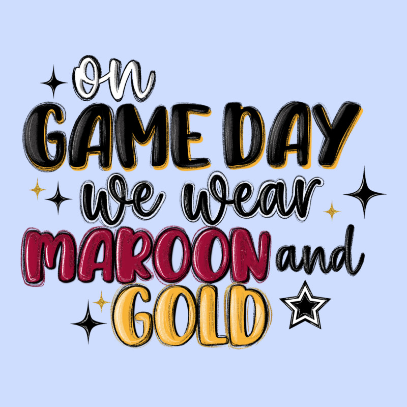 On Game Day We Wear Maroon And Gold Urban Heavy Tee by MaliasSmallBusiness | Teevron