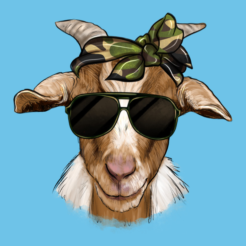 Camouflage Bandana Goat Premium Sweatshirt by Jasminsmagicworld | Teevron