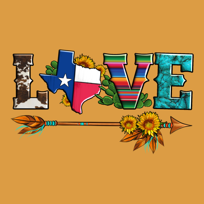 Love Texas Serape Cowhide Cactus And Sunflowers Urban Heavy Tee by Artiststas | Teevron