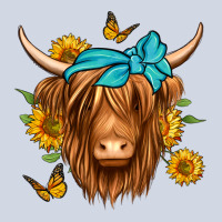 Sunflower Long Haired Cow Premium Sweatshirt | Teevron
