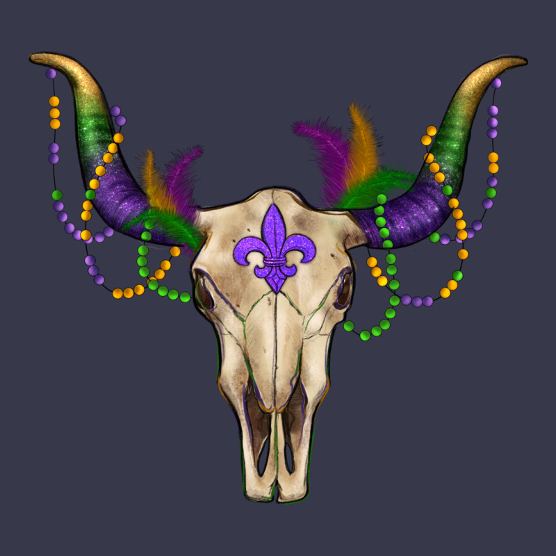 Mardi Gras Bullskull Long Sleeve Tee by RanaPortraitStore | Teevron