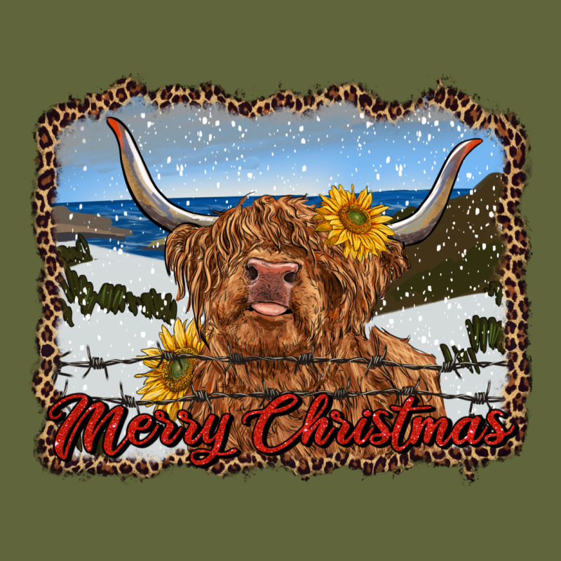 Merry Christmas Highland Cow With Farm Classic Tee by RanaPortraitStore | Teevron