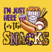 I'm Just Here For The Snacks Baseball Purple And G Premium Sweatshirt | Teevron