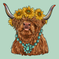 Highland Cow With Sunflower And Gemstone Classic Tee | Teevron