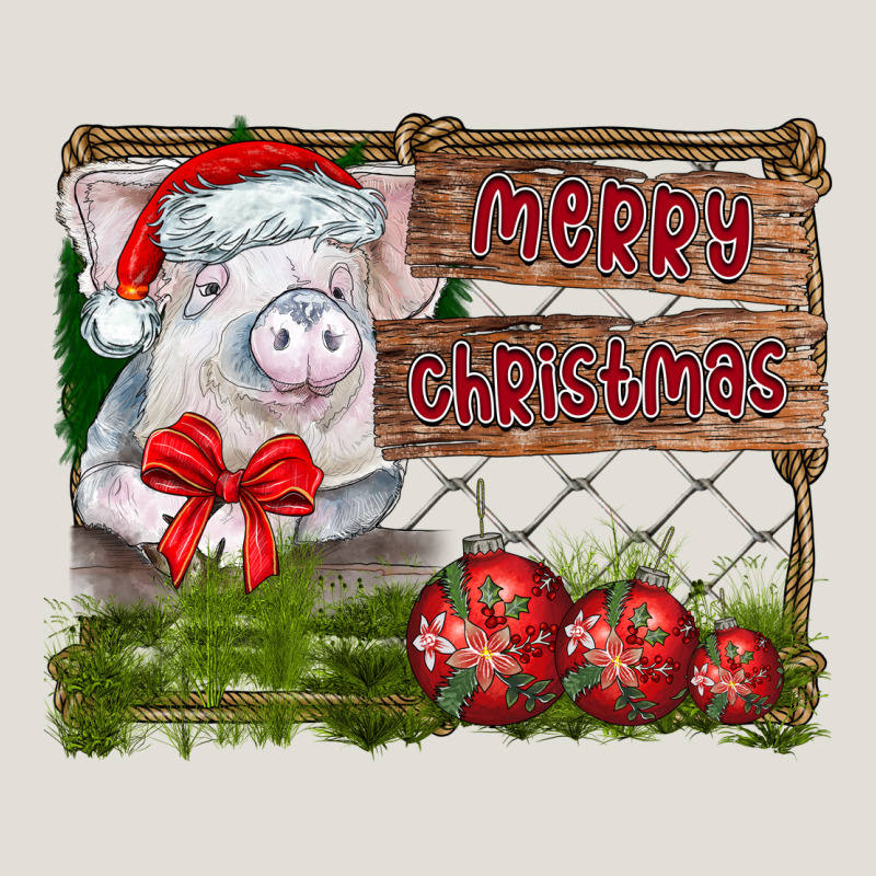 Merry Christmas Pig Heavy Core Tee by CowhideDigitalArt | Teevron