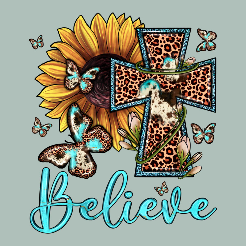 Believe Leopard Cross Sunflower Butterfly Heavyweight Hoodie by JahusDesignShop | Teevron