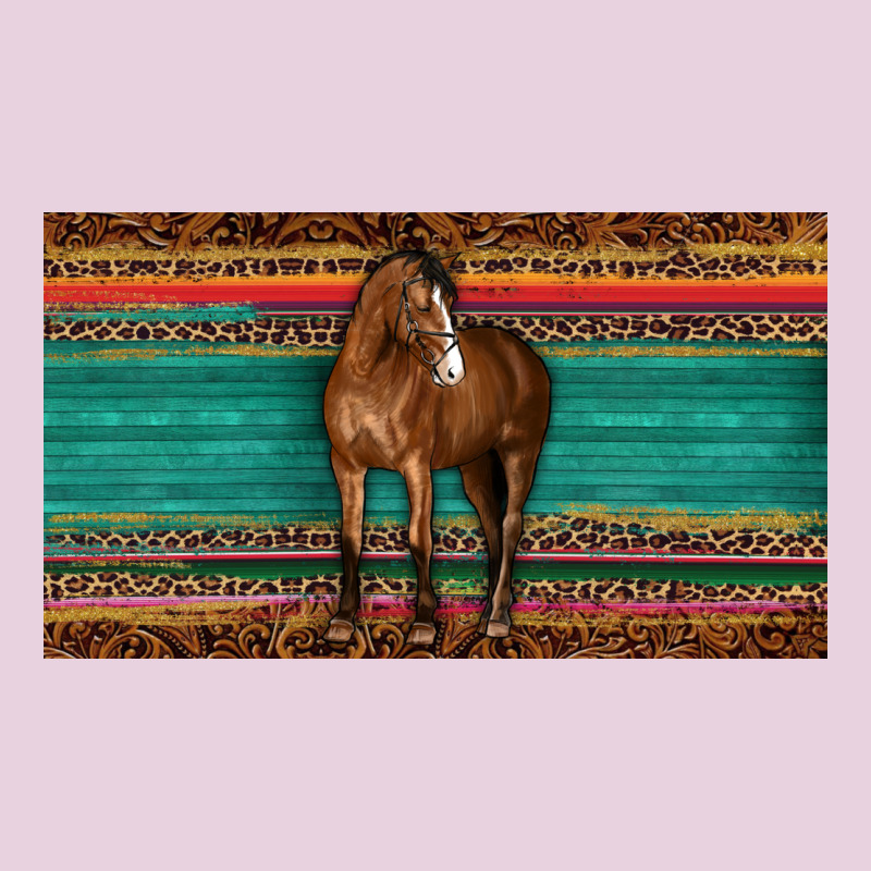 Western Horse Serape Tooled Leather Leopard  Sippy Cup Classic Tee by BarkalooDesign | Teevron
