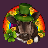 St Patricks Day Baby Cow Shamrock Rainbow Gold Long Sleeve Tee | Teevron
