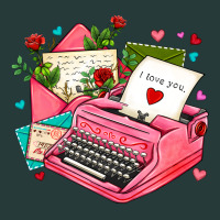 Pink Typewriter And Letters Premium Sweatshirt | Teevron