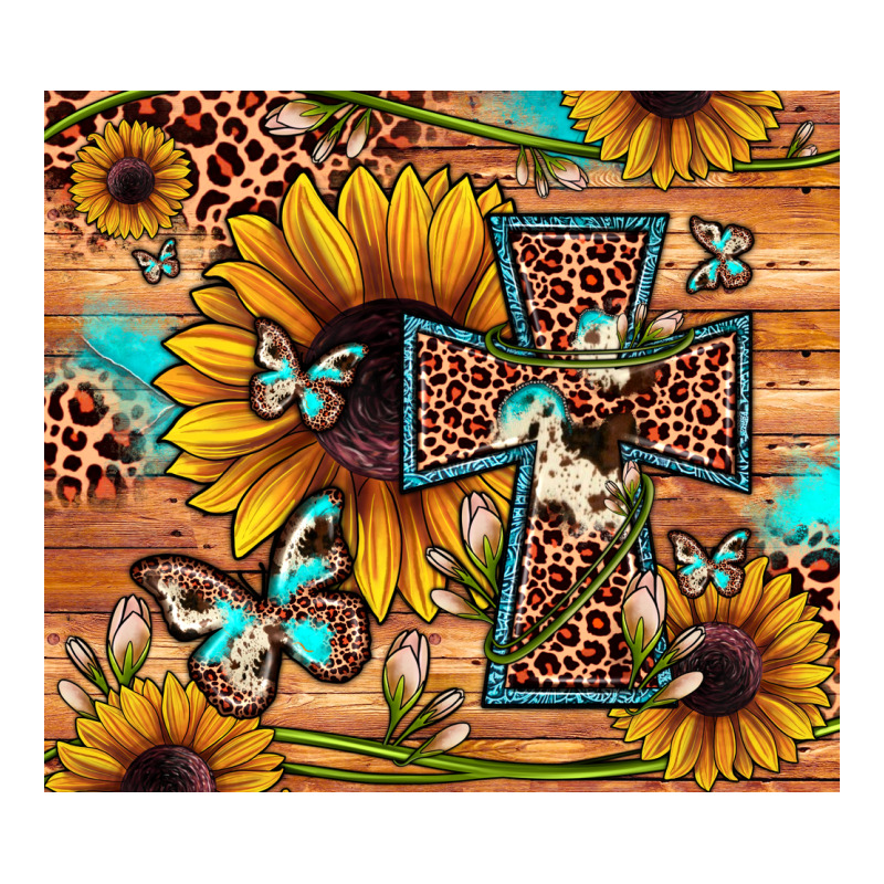 Cross Sunflower Butterfly Heavyweight Hoodie by JahusDesignShop | Teevron
