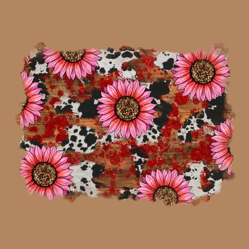 Valentine's Day Sunflowers Leopard Cowhide Background Long Sleeve Tee by RanaPortraitStore | Teevron